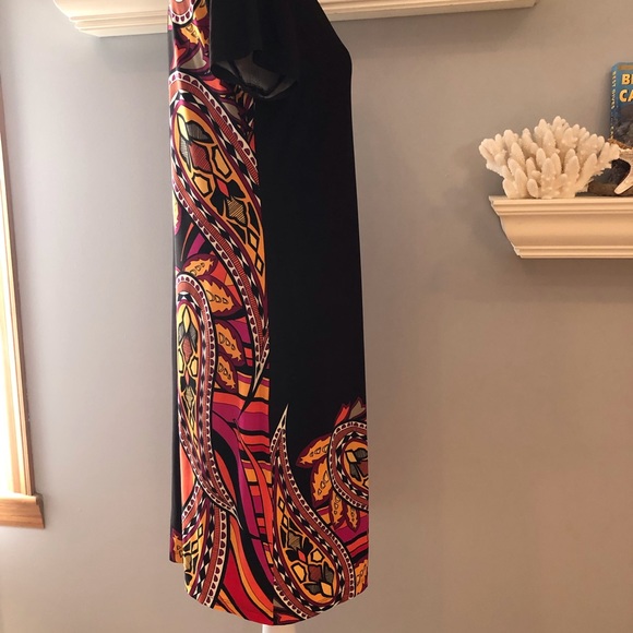 Gorgeous!!! EUC Ronni Nicole multi colored print dress size 14 - Picture 4 of 9